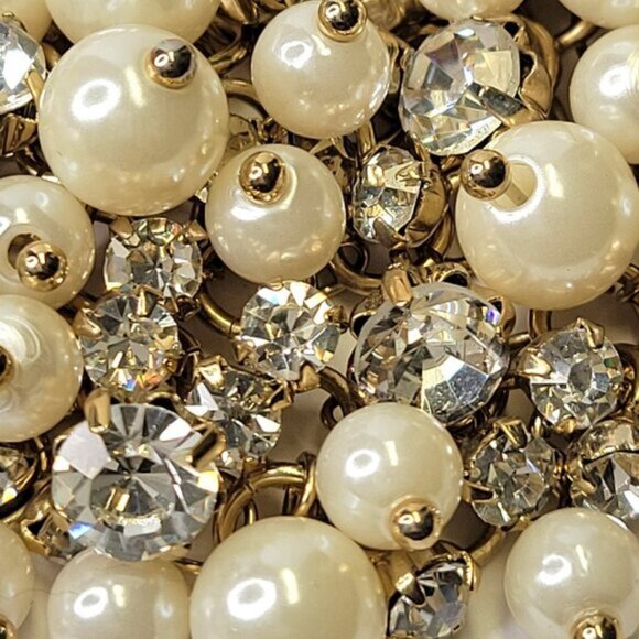 Statement Pearls and Crystal Choker Necklace - Picture 9 of 16